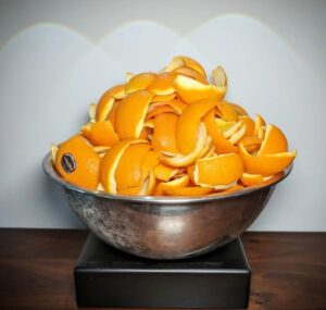 collected orane peels